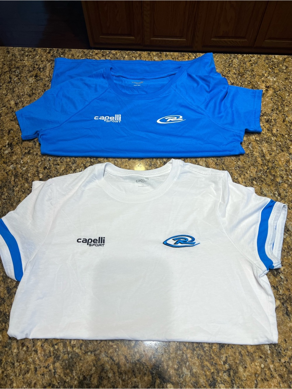 Capelli of New York Blue & White Short Sleeve Tees - Set of 2